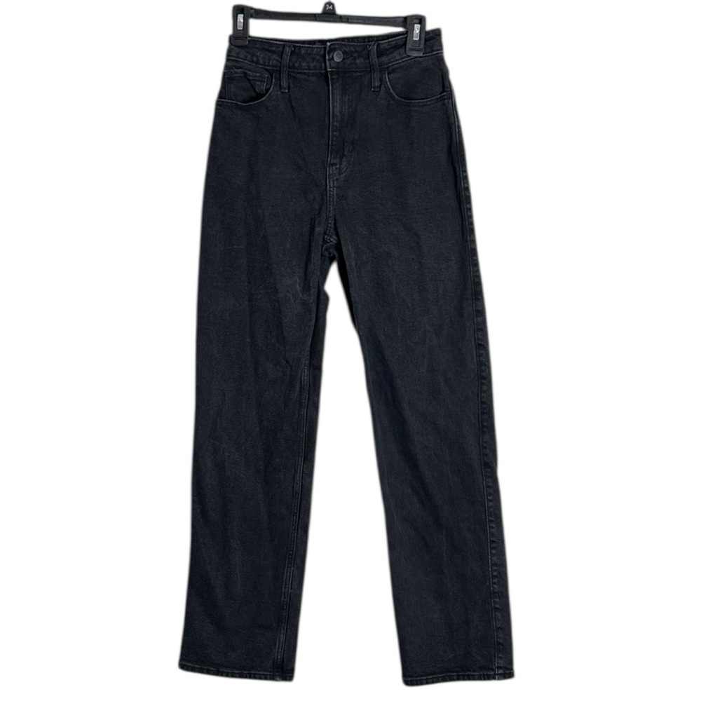 Hollister Ultra High-Rise Dad Jean Vintage Stretch in Washed Black size 26